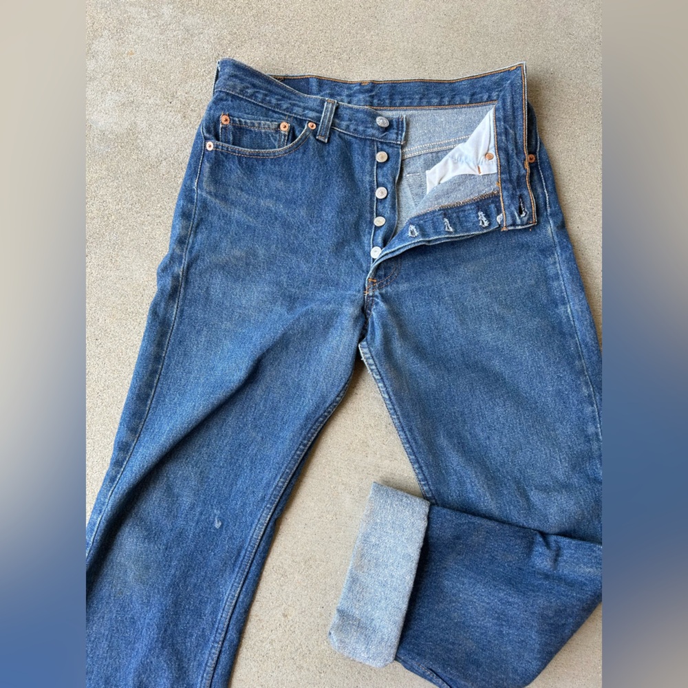 Vintage 501 Levi's 90s Indigo Blue Jeans